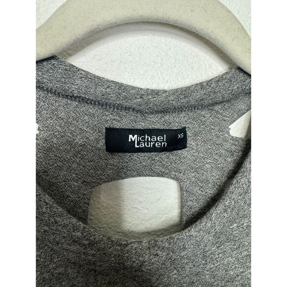 Michael Lauren Sz XS Revolve Alonzo Laser Cut Out Back Muscle Tank Top Gray NWT - Picture 7 of 9